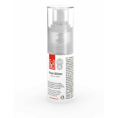 Spray alimentaire argent brillant