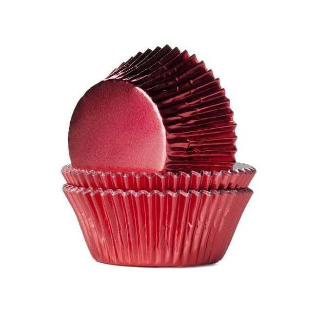 Spécial Fêtes > Caissettes pour cupcakes rouge brillant : CuistoShop