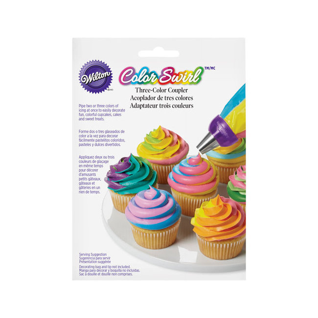 Gateau Cupcakes Cake Design Poches Et Douilles Adaptateur Wilton Colorswirl Tri Color Cuistoshop