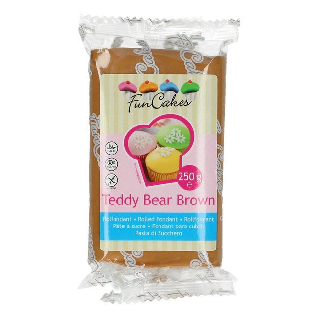 Pâte à sucre et Gumpaste > Funcakes > Pâte à sucre Funcakes Teddy Bear  marron clair 250 gr. : CuistoShop