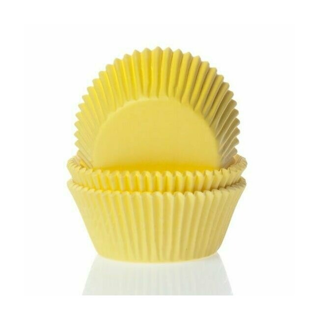 Cupcakes > Mini caissettes petits fours et mini cupcakes > Mini Caissettes  à Cupcakes Jaunes - pcs/60 : CuistoShop