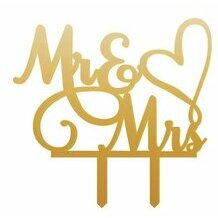 Topper mariage Mr & Mrs or