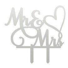 Topper mariage Mr & Mrs argent