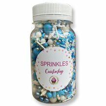 Sprinkles  NEIGE BLEU/BLANC/ARGENT 100g